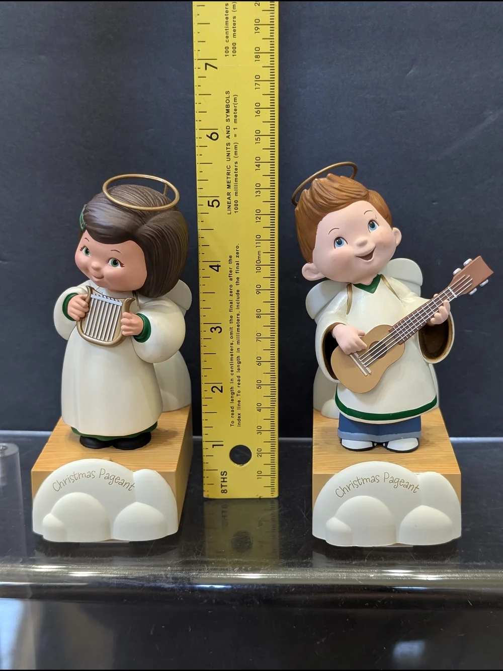 2 Hallmark Christmas Pageant Wireless Angel Choir Guitar Harp Tested